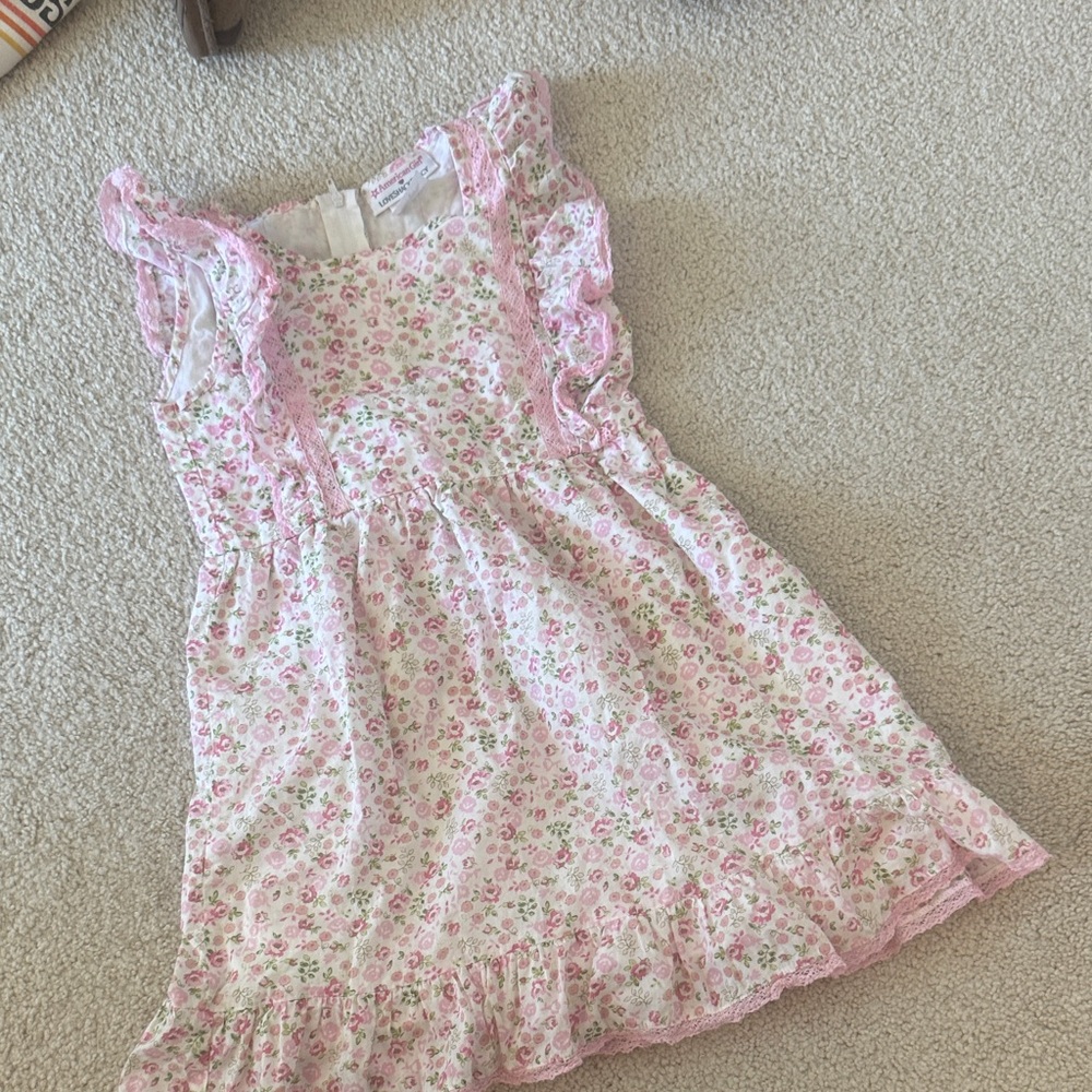American Girl x Love Shack Fancy Pink and White Floral Outfit